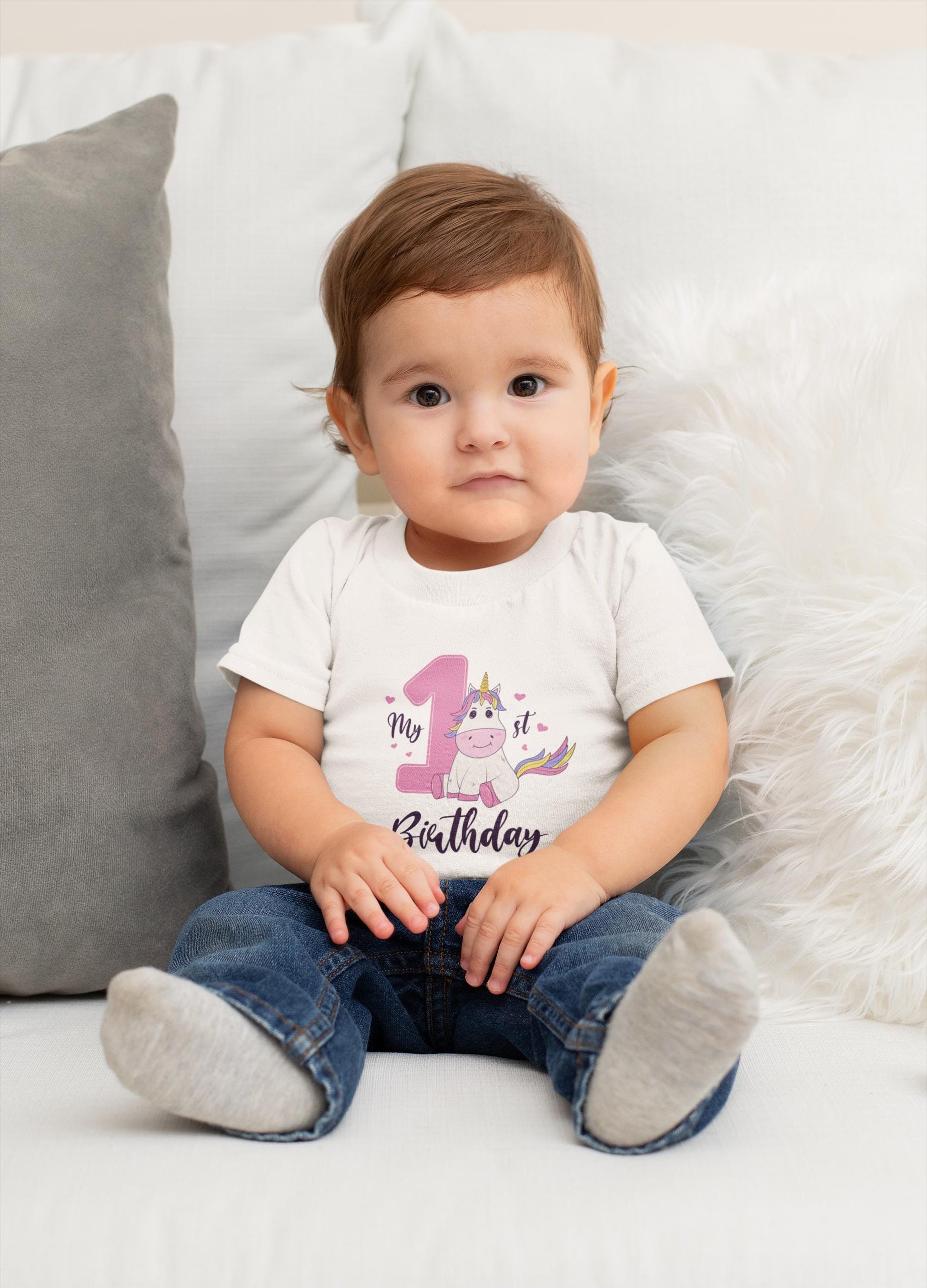 First Birthday SVG, My 1st Birthday Unicorn SVG, Cute Unicorn Birthday Design for Girls, First Birthday Unicorn Svg, Birthday Girl Svg