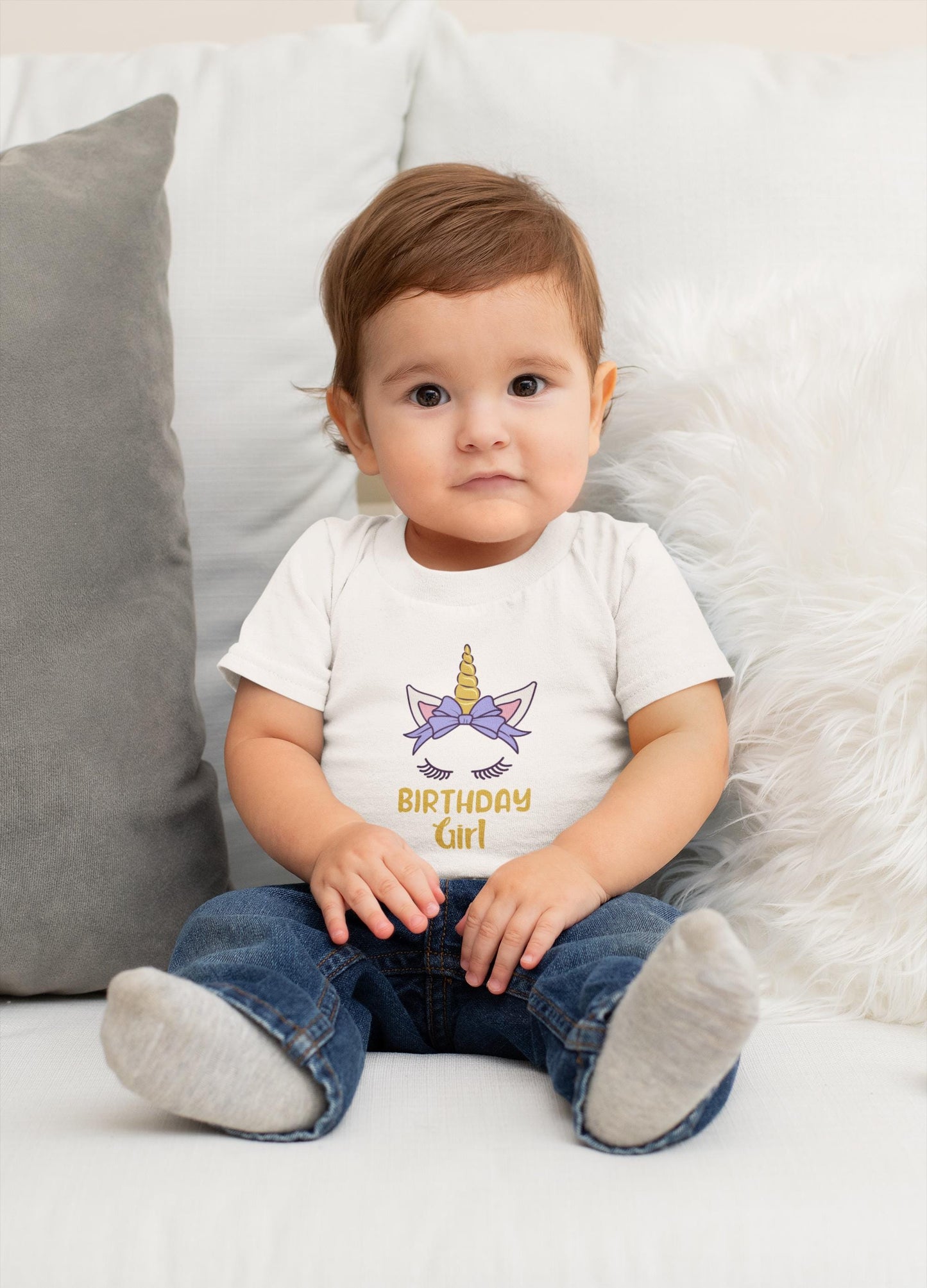Birthday Girl, Unicorn Birthday Girl SVG, Adorable Unicorn for Birthday Girl Celebrations, Unicorn Face SVG, Unicorn SVG, Birthday Svg