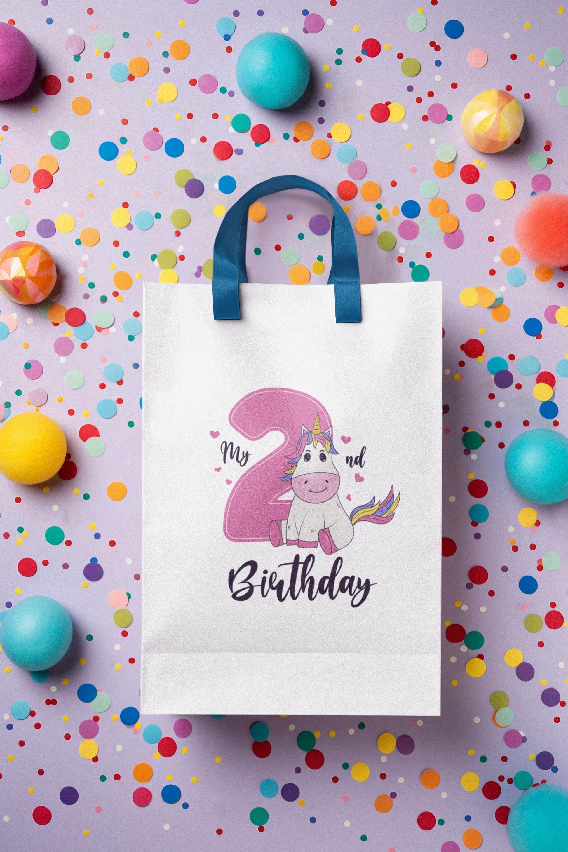 My 2nd Birthday Svg, Unicorn SVG, Unicorn Birthday Design for Girls in SVG, Birthday Girl Svg, Birthday Svg, Magical Birthday SVG