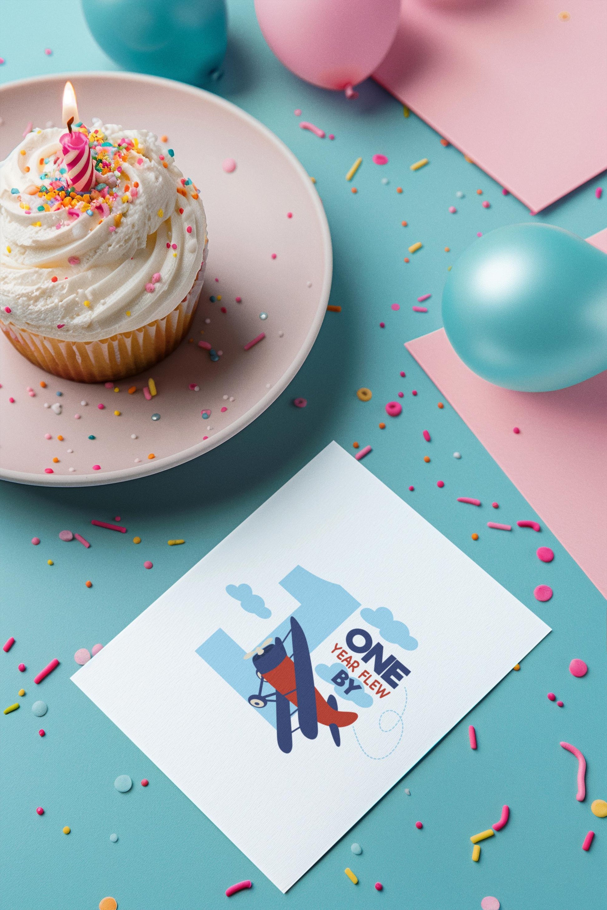 One Year Flew By Svg, Airplane First Birthday Design, One Year Flew By, 1st Birthday Milestone, Birthday Party Decorations SVG, Birthday Boy