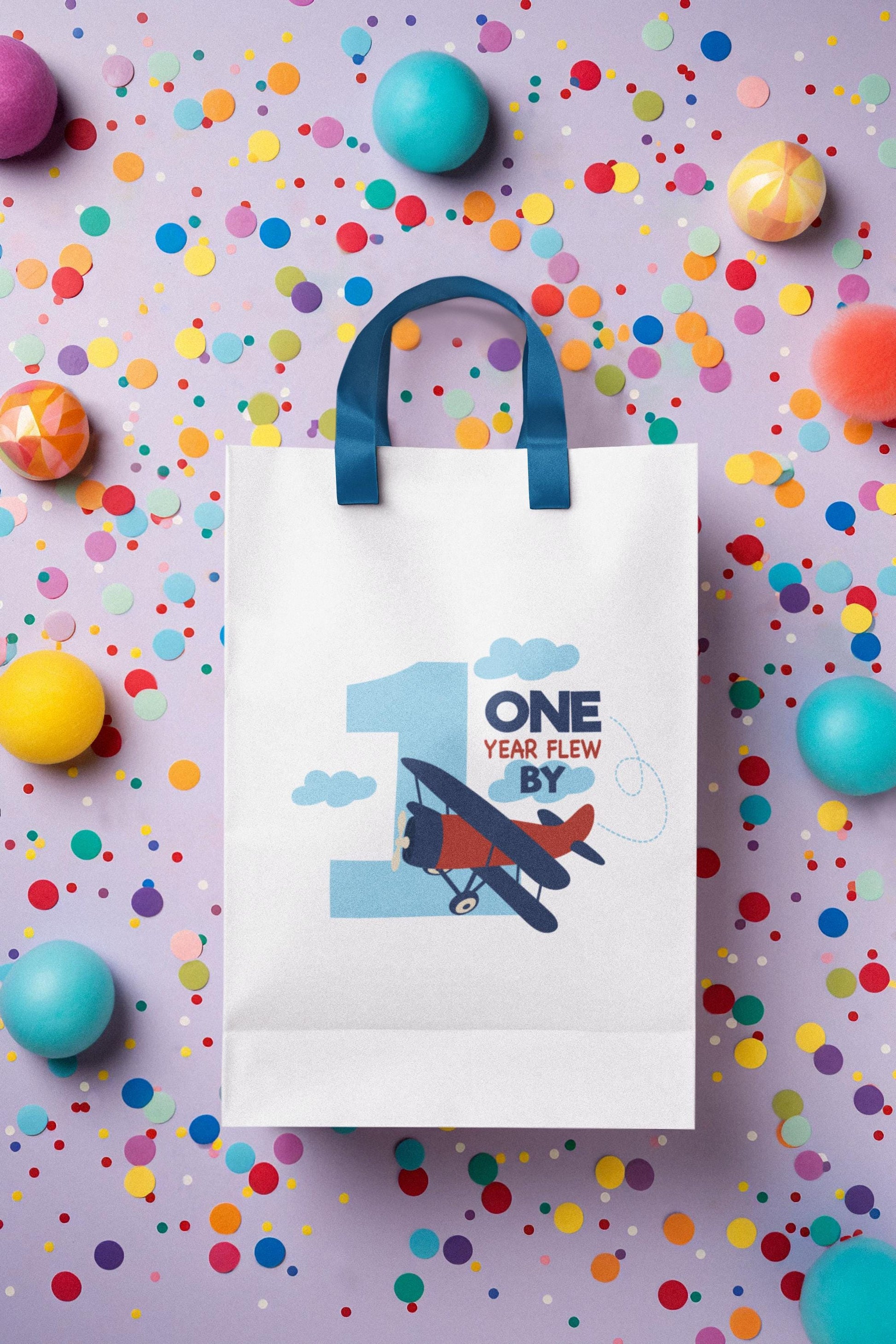 One Year Flew By Svg, Airplane First Birthday Design, One Year Flew By, 1st Birthday Milestone, Birthday Party Decorations SVG, Birthday Boy