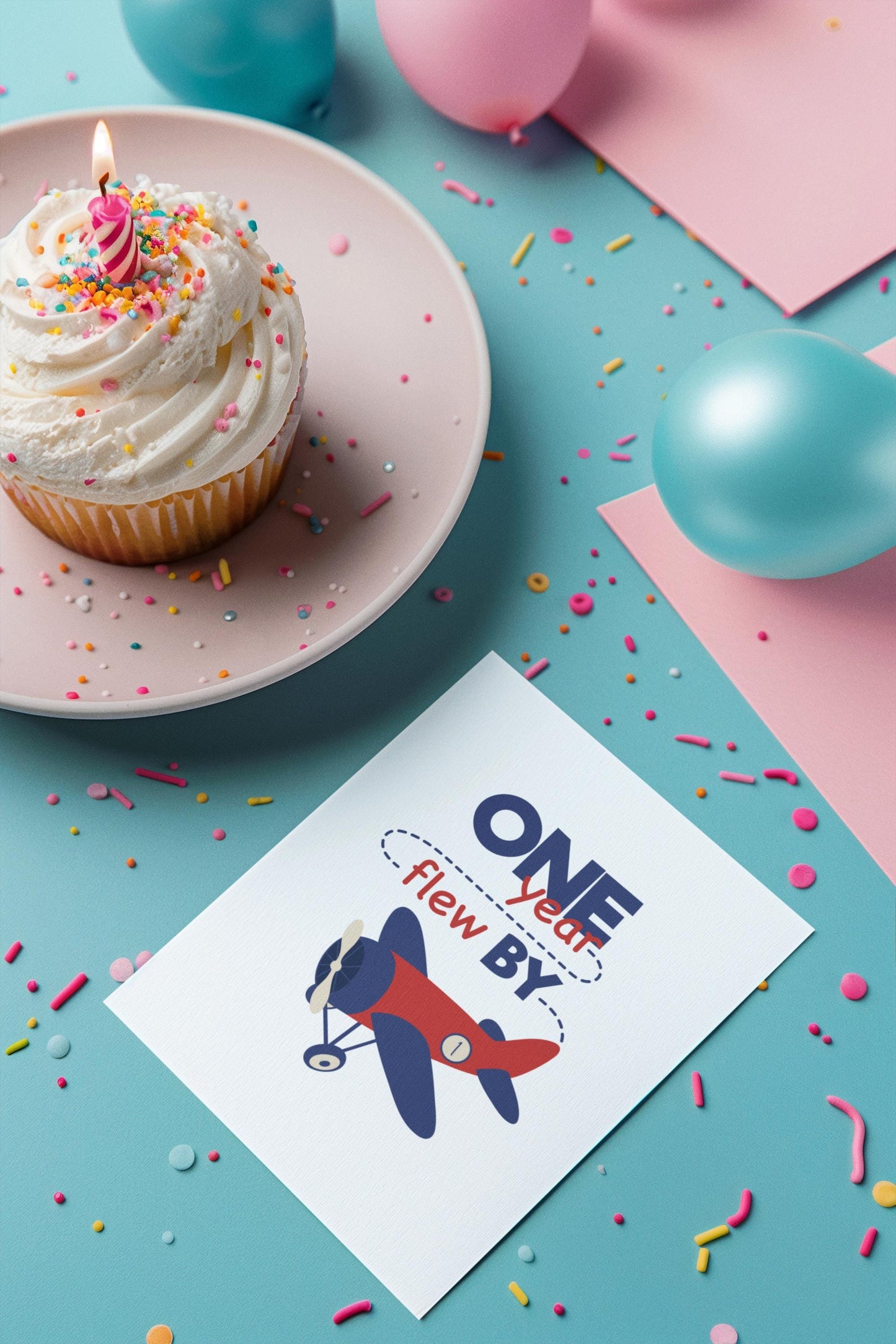 One Year Flew By Svg, Retro Airplane First Birthday Design - SVG, PNG, EPS Formats, Retro airplane Svg, Boy birthday Svg, Fast One Svg