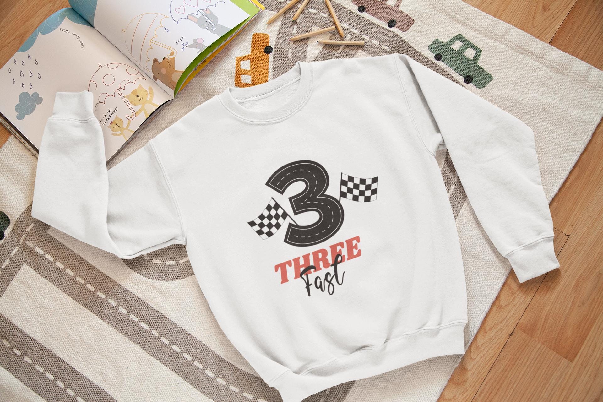 Three Fast Svg, Race Car Birthday SVG Design for 3rd Birthday Party, Racing Theme, Checkered flag SVG, Kids racing theme, Boy birthday Svg