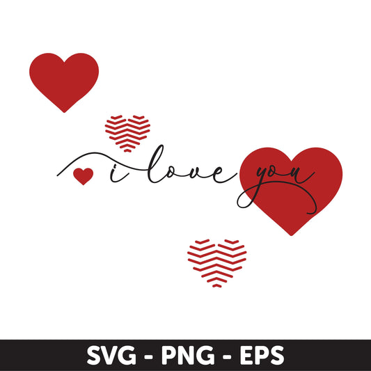 I Love You SVG | Love, Wedding SVG Cut Files | Valentine's Day SVG, Romantic Heart Design Svg, Anniversary Digital Design, Love-Themed Svg