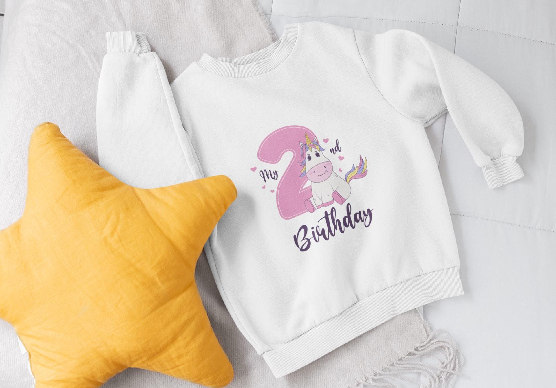 My 2nd Birthday Svg, Unicorn SVG, Unicorn Birthday Design for Girls in SVG, Birthday Girl Svg, Birthday Svg, Magical Birthday SVG