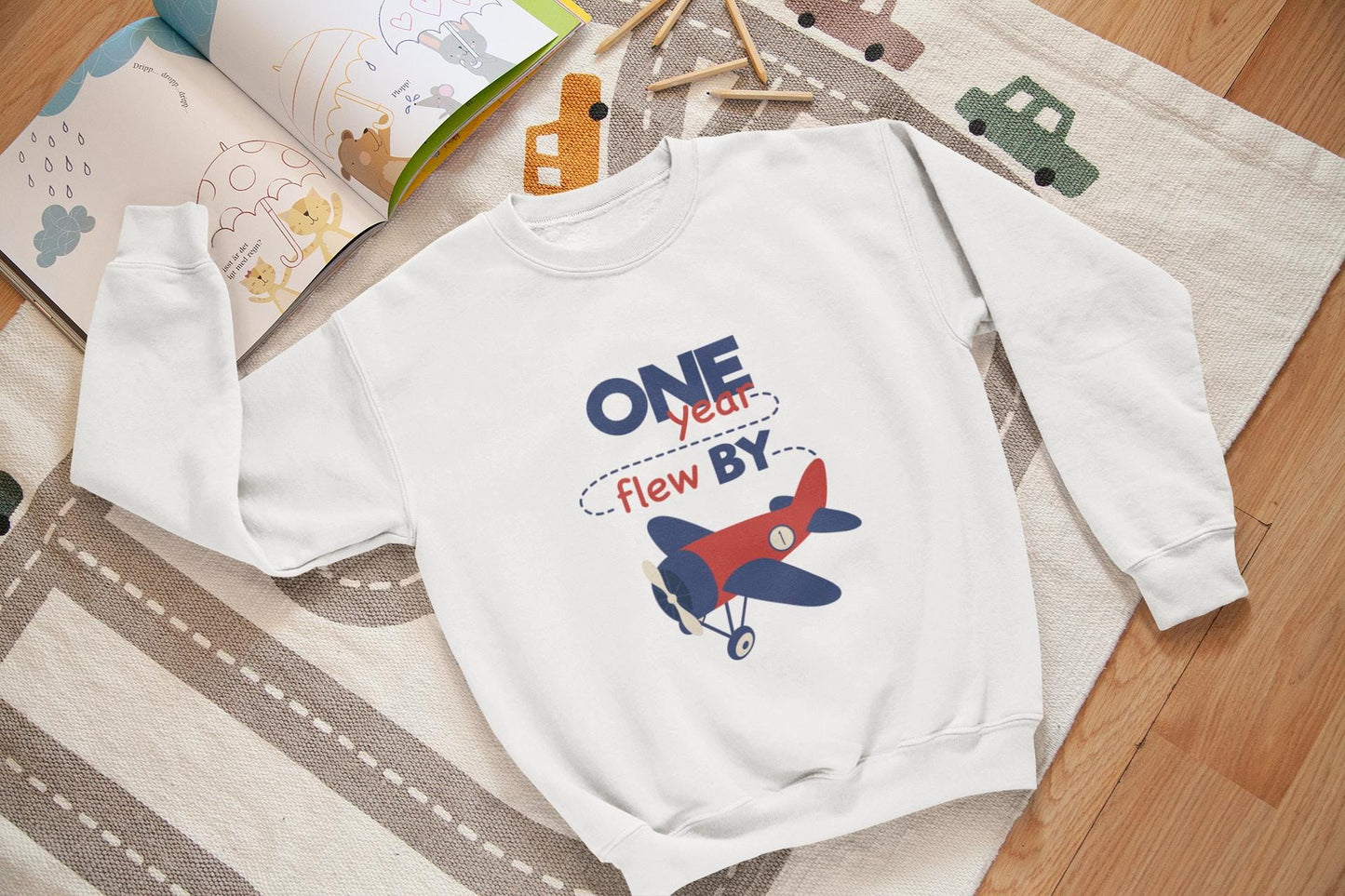 One Year Flew By Svg, Retro Airplane First Birthday Design - SVG, PNG, EPS Formats, Retro airplane Svg, Boy birthday Svg, Fast One Svg