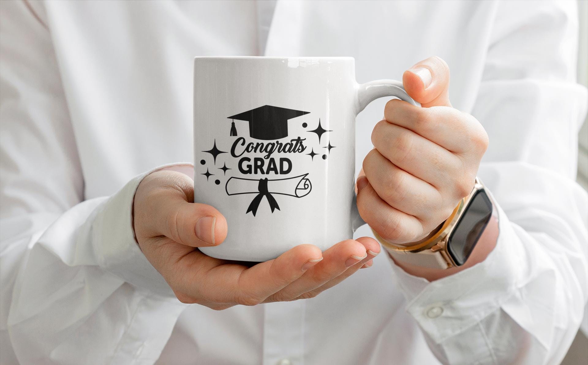 Congrats Grad Graduation Design - Diploma, Cap, and Sparkles - Digital Files SVG, PNG, EPS, Decorations, and Graduation Keepsakes