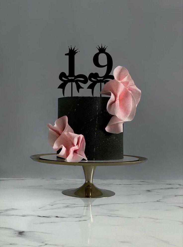 Elegant Numbers with Crown and Ribbon Design - Digital Cake Topper Set (0-9) - SVG, PNG, EPS for Birthday and Celebration Crafts