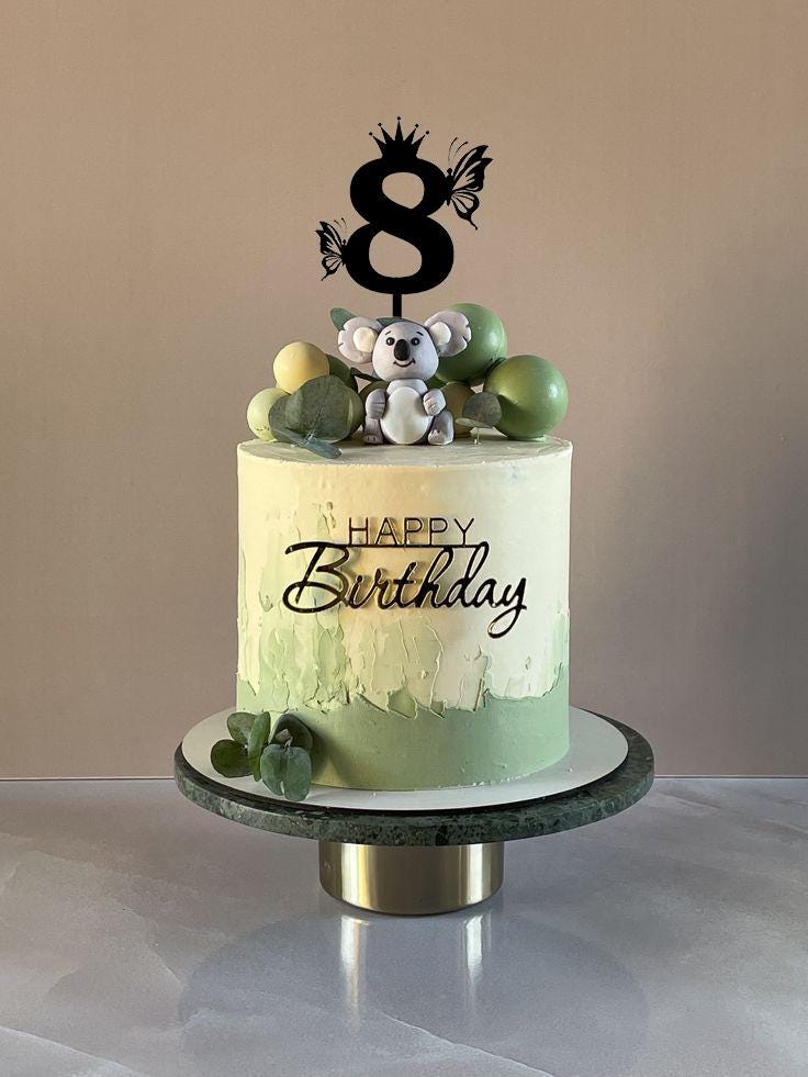 Fairy Tale Birthday Cake Toppers SVG, Numbers 0-9 with Crown and Butterfly, Digital cake topper designs Svg, Elegant number decorations