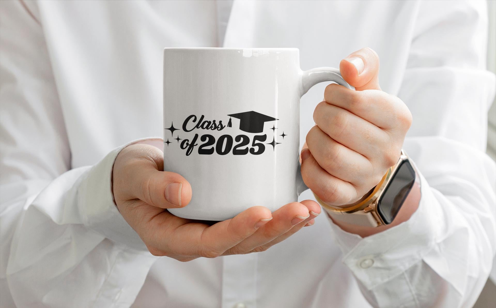 Class of 2025 Graduation Design - Graduation Cap with Sparkles - Digital Files SVG, PNG, EPS, Custom Shirts, Decorations, and Gifts