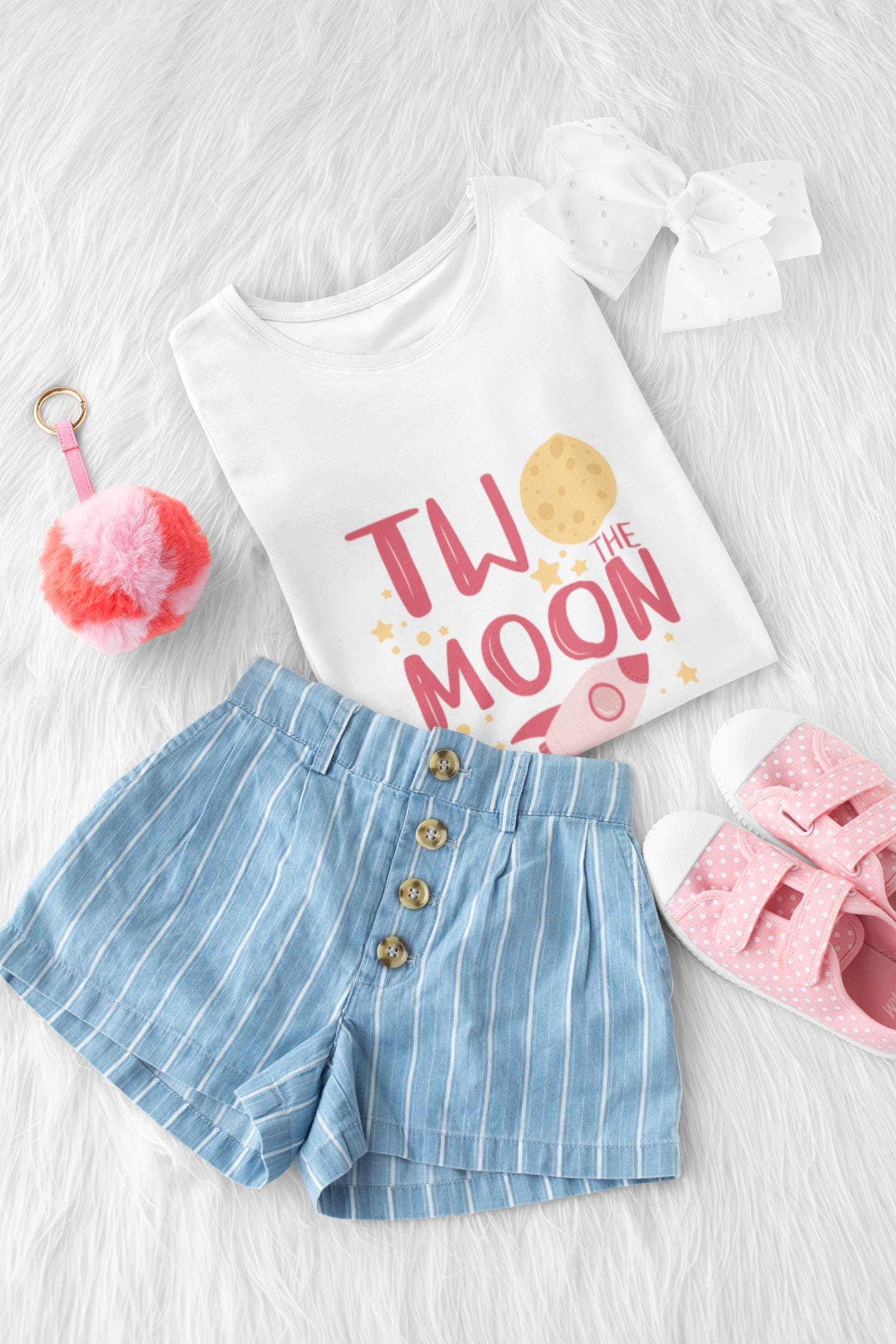 Two The Moon Svg, Pink Rocket Svg, Girls 2nd Birthday Svg, Space Theme Birthday Svg, Birthday Party, Rocket Ship, Moon Clipart