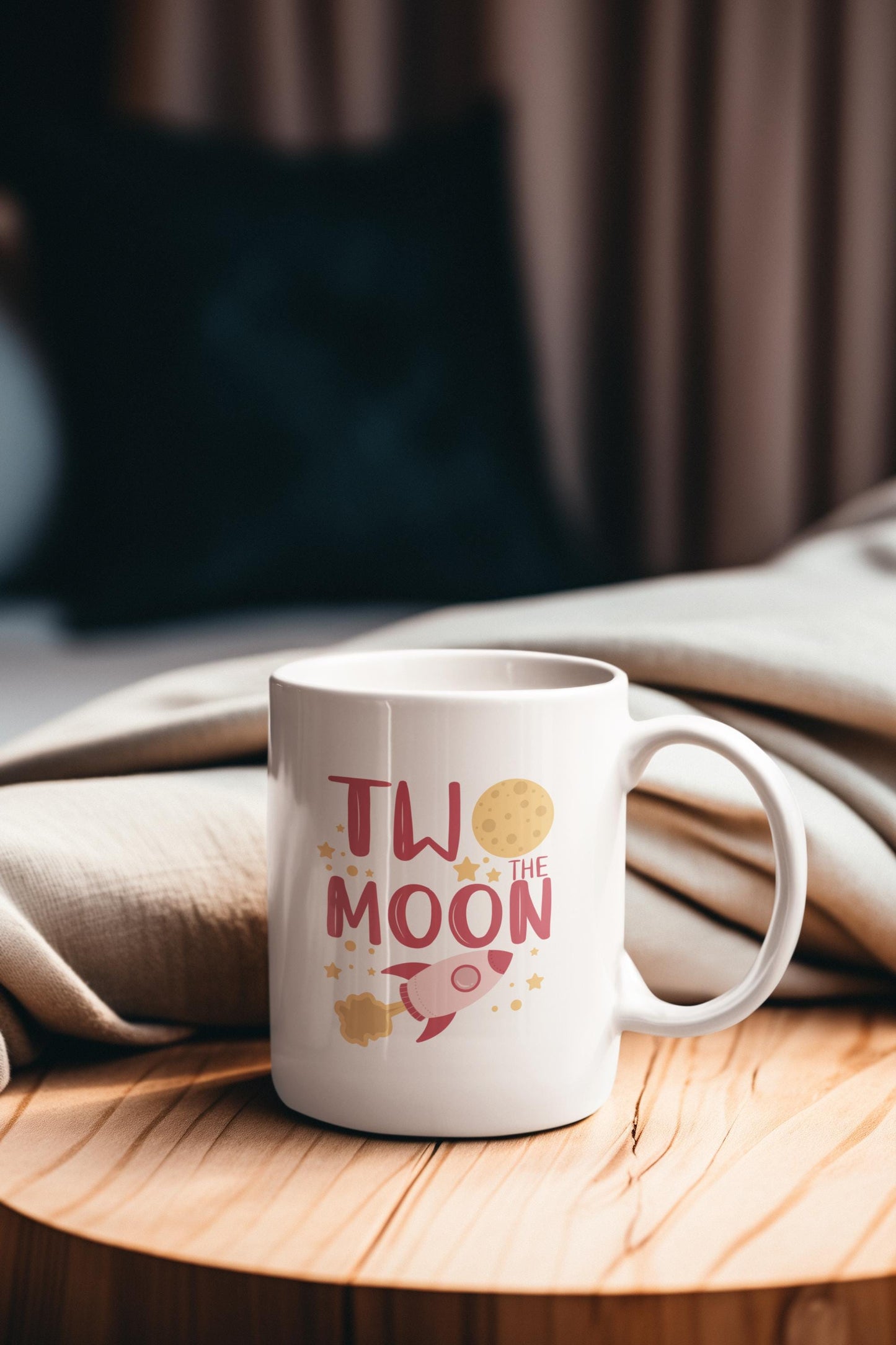 Two The Moon Svg, Pink Rocket Svg, Girls 2nd Birthday Svg, Space Theme Birthday Svg, Birthday Party, Rocket Ship, Moon Clipart