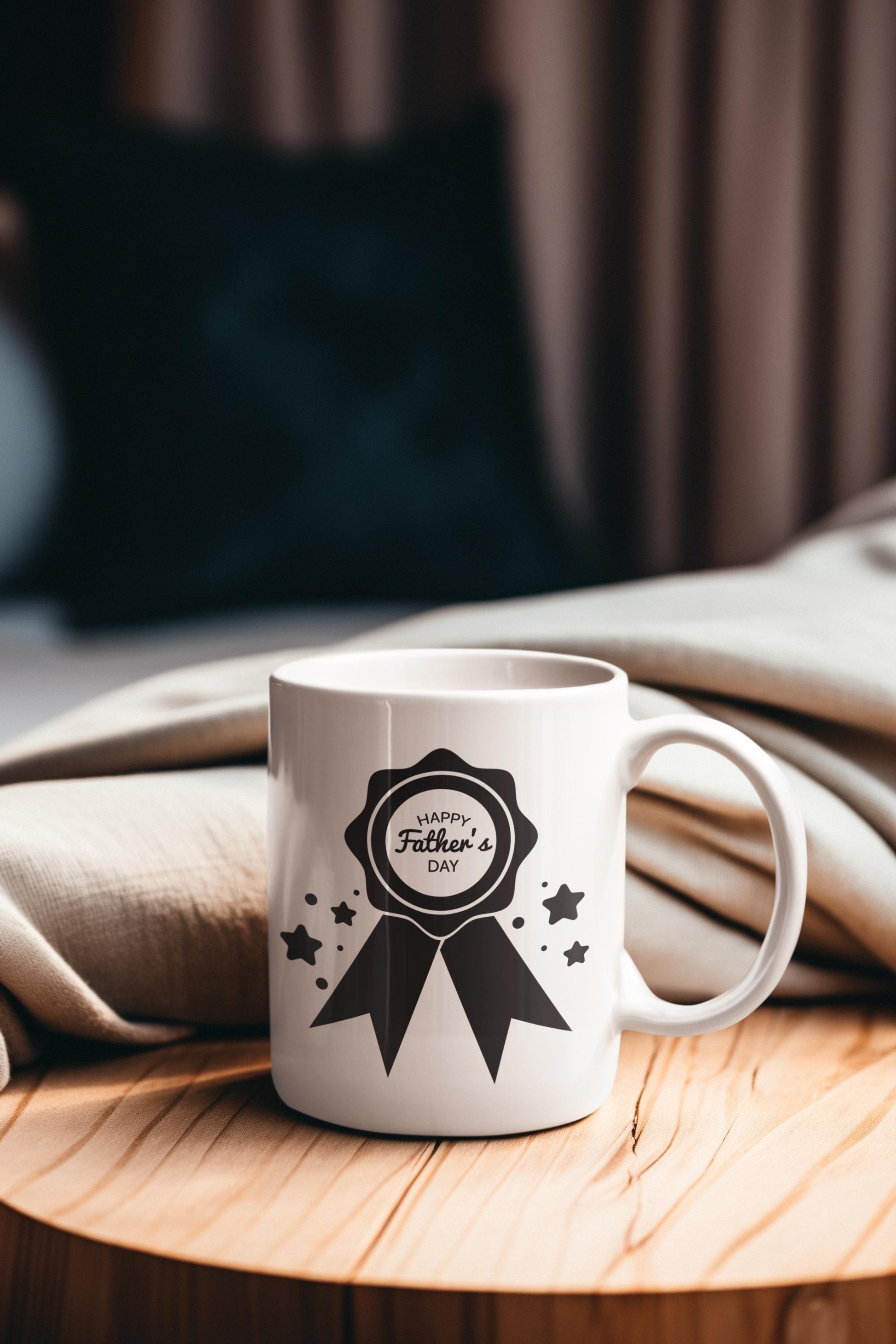 Happy Father's Day Badge - SVG, PNG, and EPS Digital Design for Father's Day, Number One Dad Svg, Best Dad Svg, Medal Svg, Medal Ribbon Svg