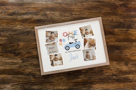 One Fast Editable Birthday Collage Template for Canva 20x16 in Personalized First Birthday, Birthday Gift, First Birthday Photo Collage