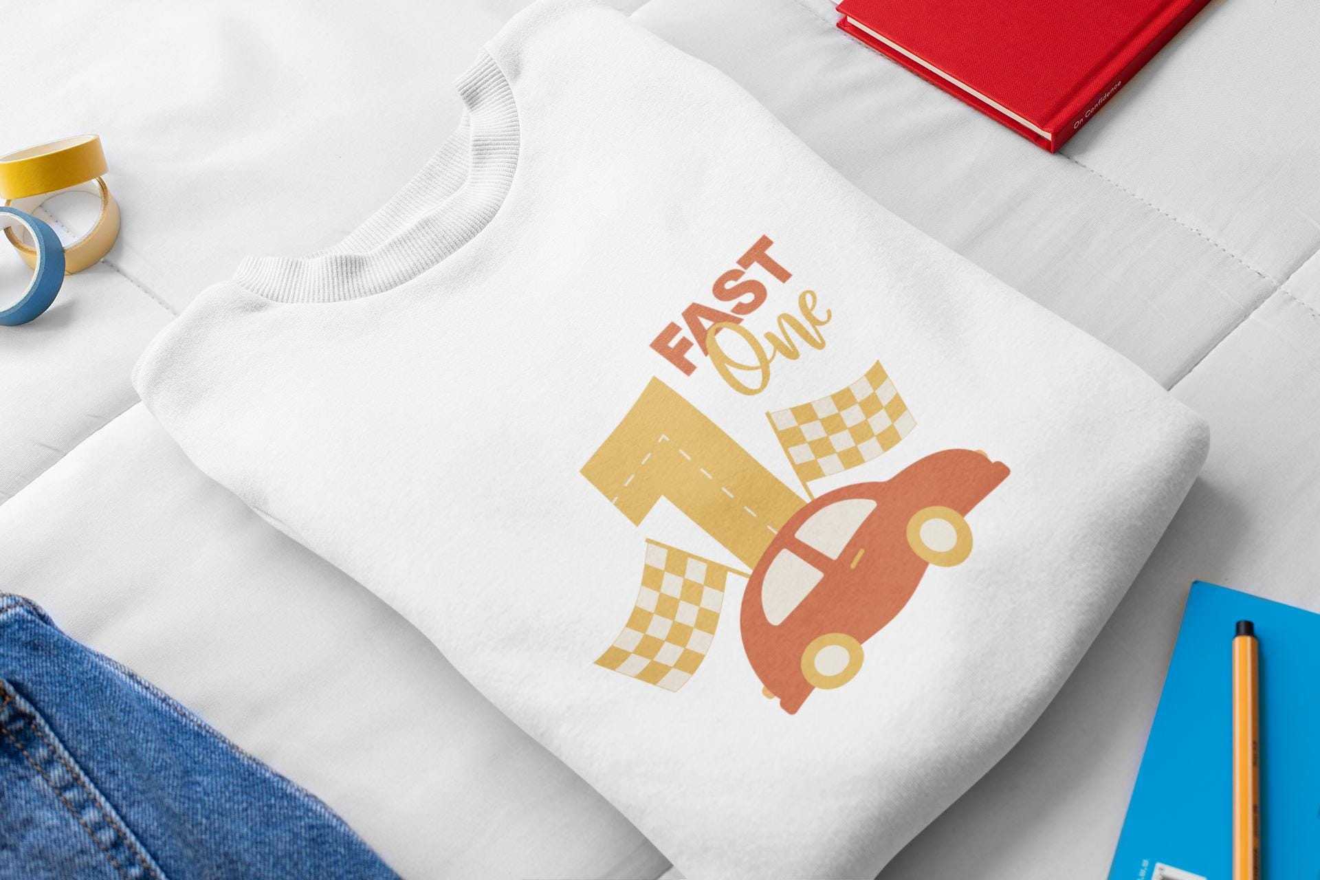 Fast One SVG, Racing Birthday Design, First Birthday, 1st Birthday Racing Car, Blue Vintage Car SVG, 1st Birthday Boy Shirt Svg