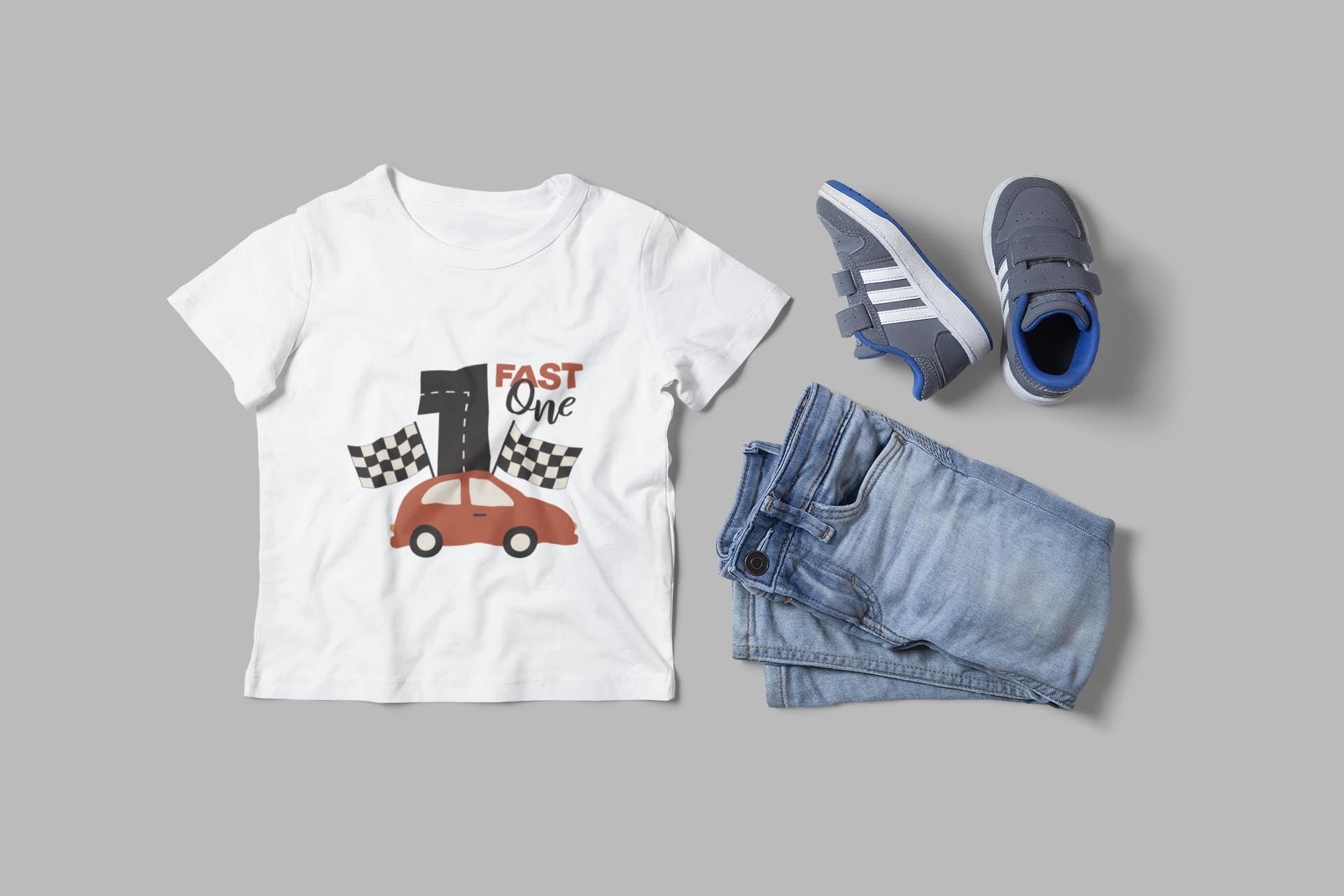 Fast One Race Car SVG, First Birthday Racing Them, Race Car Birthday Svg, Race Car Party Svg, Toddler Birthday Svg, Boys Birthday Design