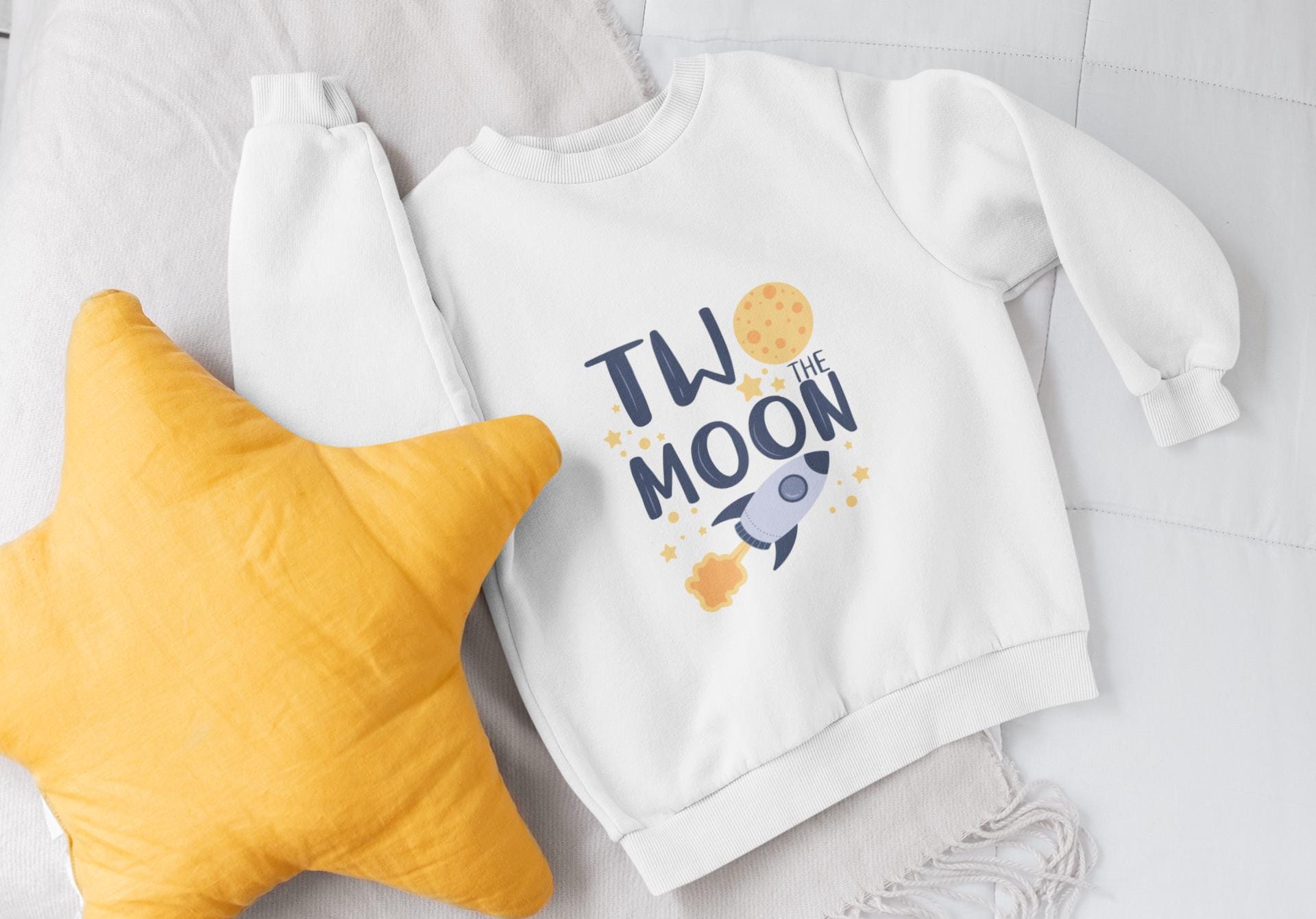 Two the Moon Birthday SVG | Space Theme Birthday SVG| Rocket Ship Birthday Svg, Galaxy Birthday clipart, Birthday Boy Space svg
