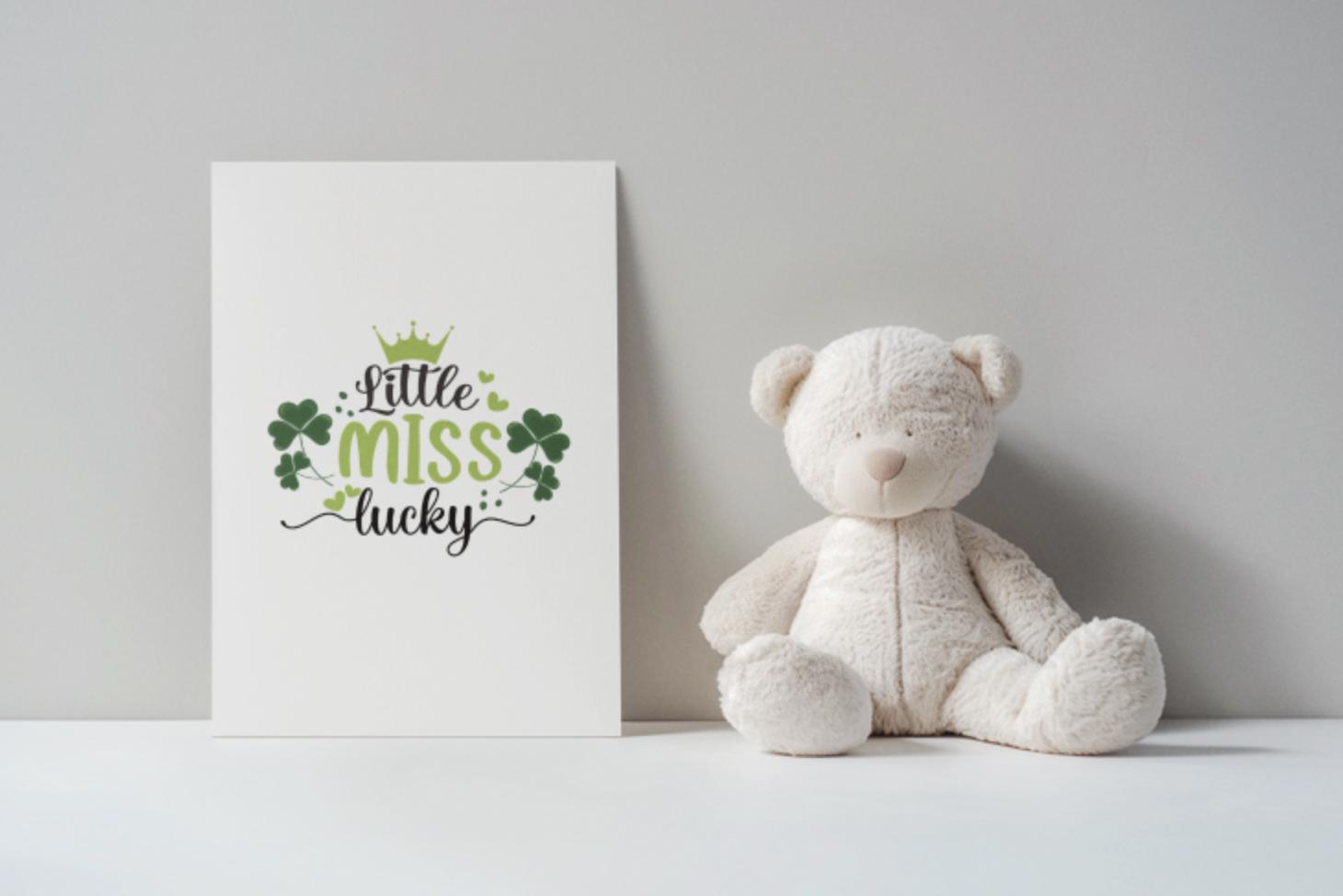 Little Miss Lucky SVG, St. Patrick’s Day Girl Shamrock Cut File, Irish Clover PNG, Cricut & Silhouette Design, Kids Lucky Shirt