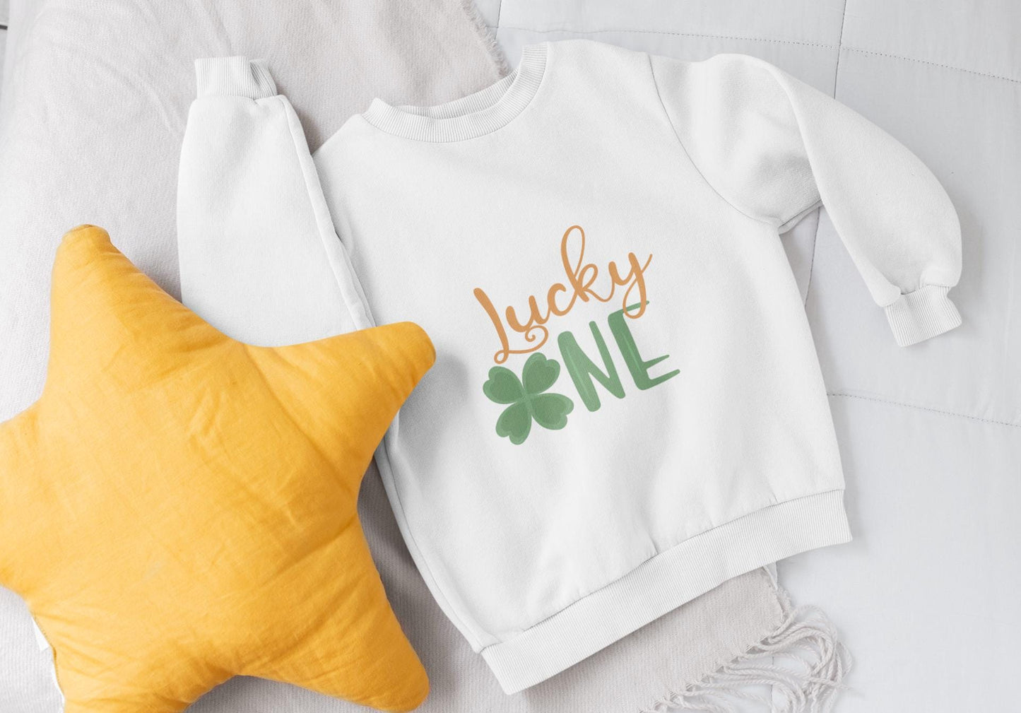 Lucky One SVG, One Lucky Family SVG Bundle – St. Patrick’s Day Matching Shirts, Lucky Shamrock, Birthday SVG, Onesie St Patrick Day Baby