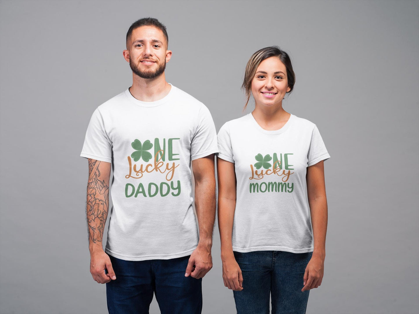 Lucky One SVG, One Lucky Family SVG Bundle – St. Patrick’s Day Matching Shirts, Lucky Shamrock, Birthday SVG, Onesie St Patrick Day Baby