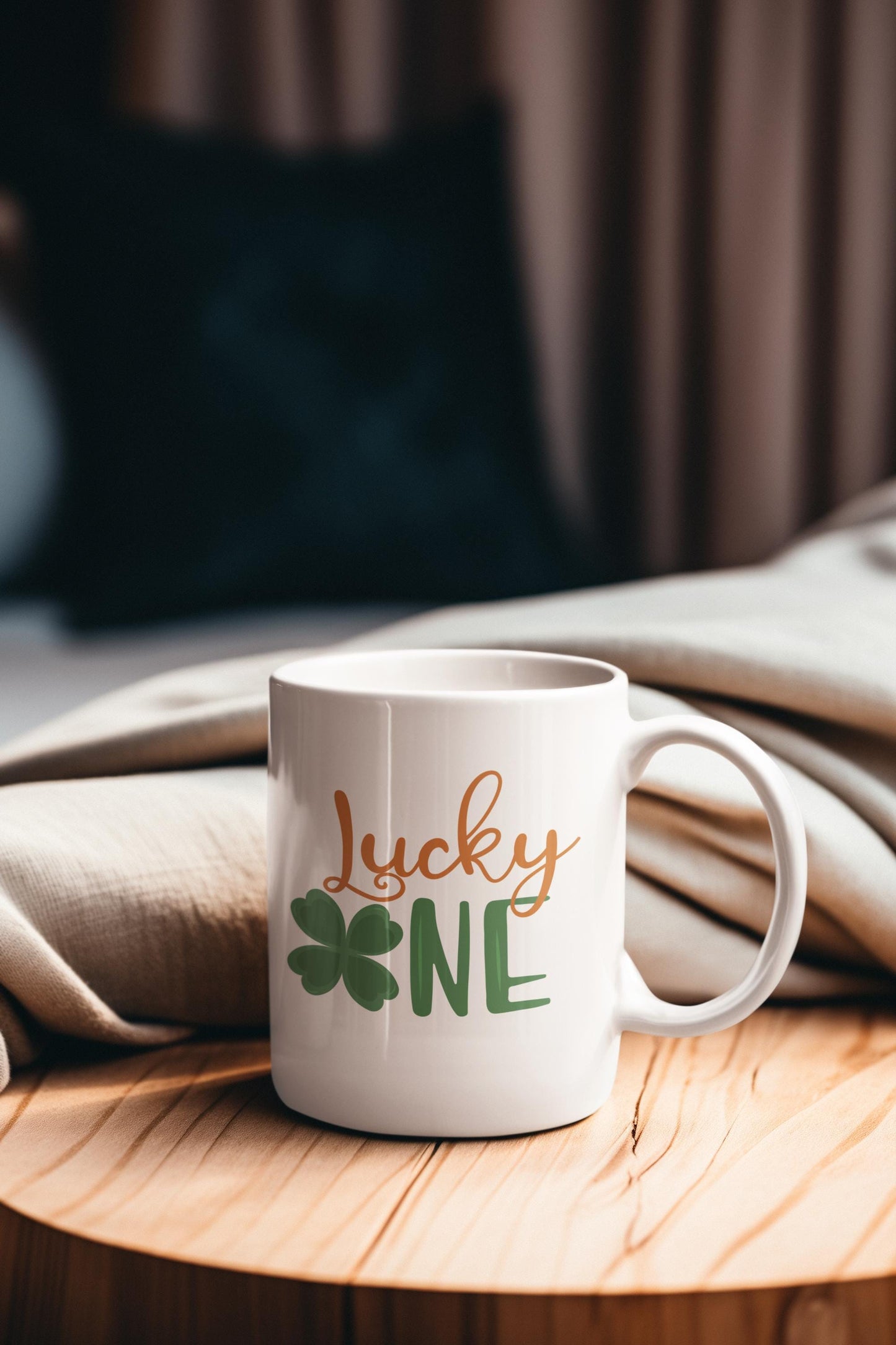 Lucky One SVG, Four Leaf Clover St. Patrick’s Day Cut File, Shamrock PNG, Irish Lucky Quote, Cricut & Silhouette File