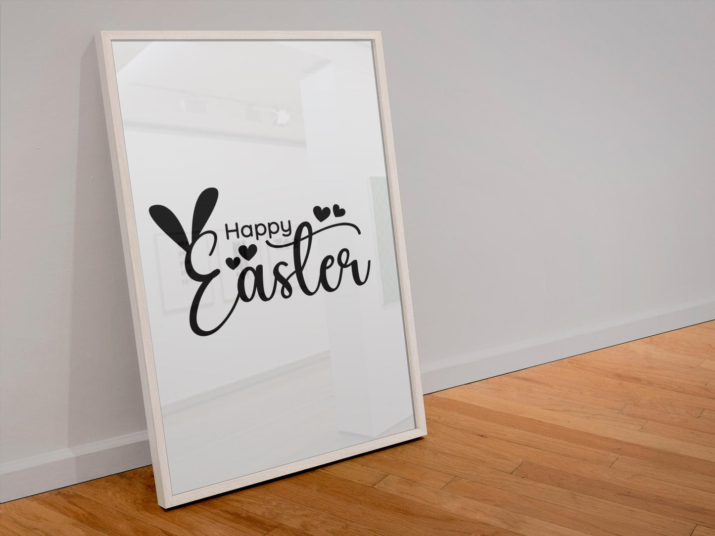 Happy Easter SVG | Bunny Ears Easter Cut File | Cute Easter Quote for Cricut & Silhouette, Easter T-Shirt Design, Printable Easter Design