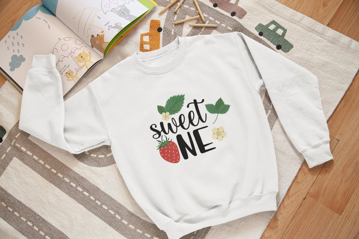 Sweet One SVG, First Birthday Design, Strawberry Theme, Strawberry 1st Birthday, Sweet One Birthday, Strawberry First Birthday SVG