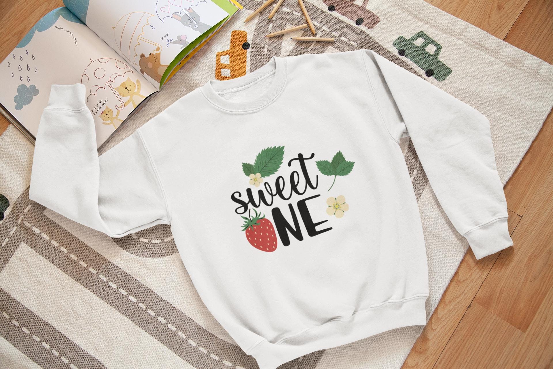 Sweet One SVG, First Birthday Design, Strawberry Theme, Strawberry 1st Birthday, Sweet One Birthday, Strawberry First Birthday SVG