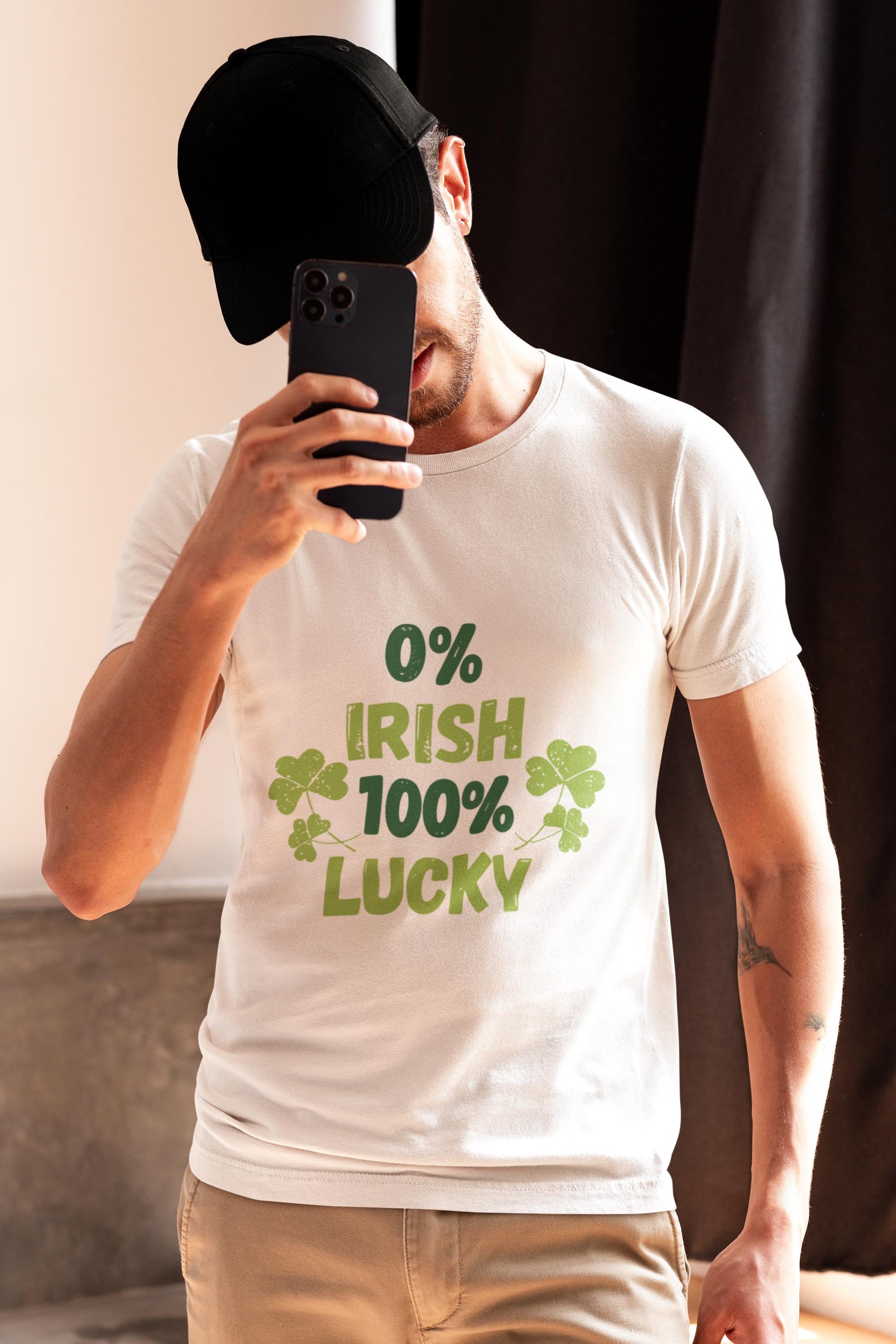 0% Irish 100 Lucky SVG, St. Patrick’s Day Shirt Design, Funny Shamrock SVG, funny st patricks svg,St Patrick's Day T-shirt Design