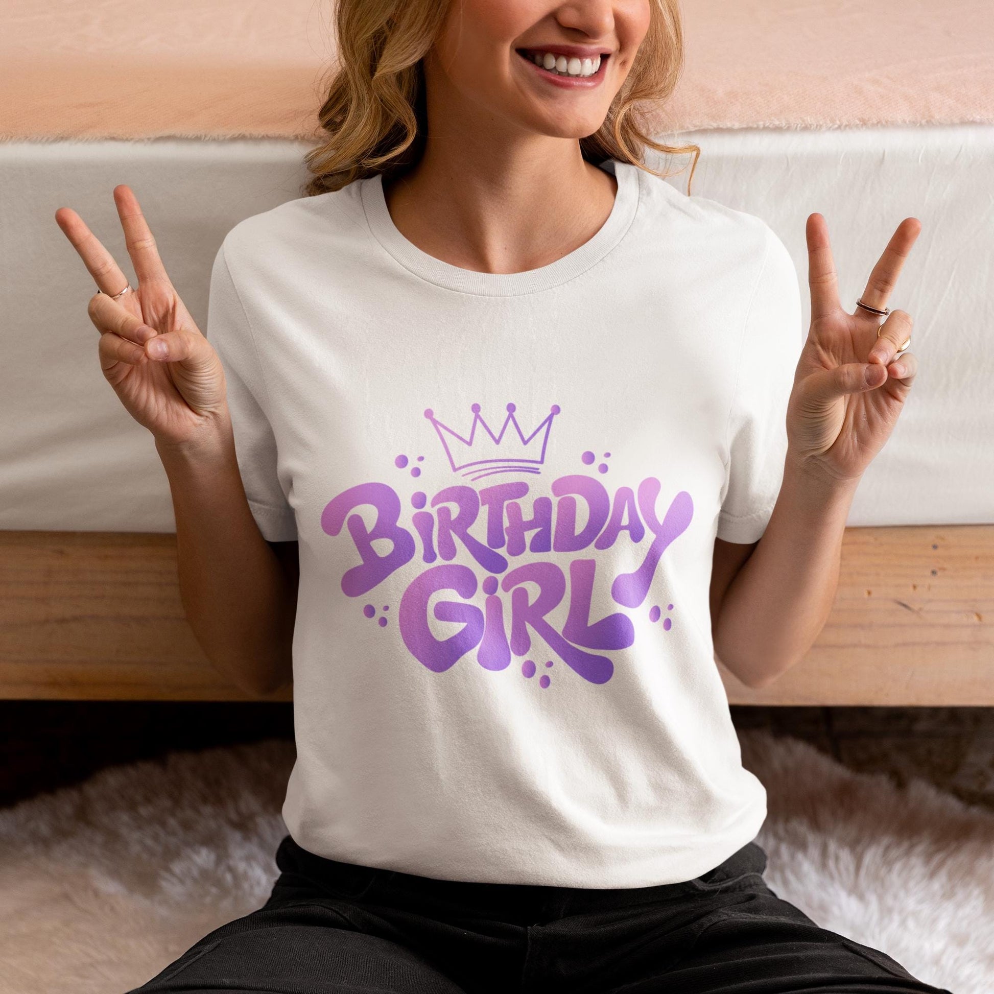 Birthday Girl SVG, Princess Crown Birthday Design, Cute Birthday PNG, EPS, Digital Download for Cricut & Sublimation,