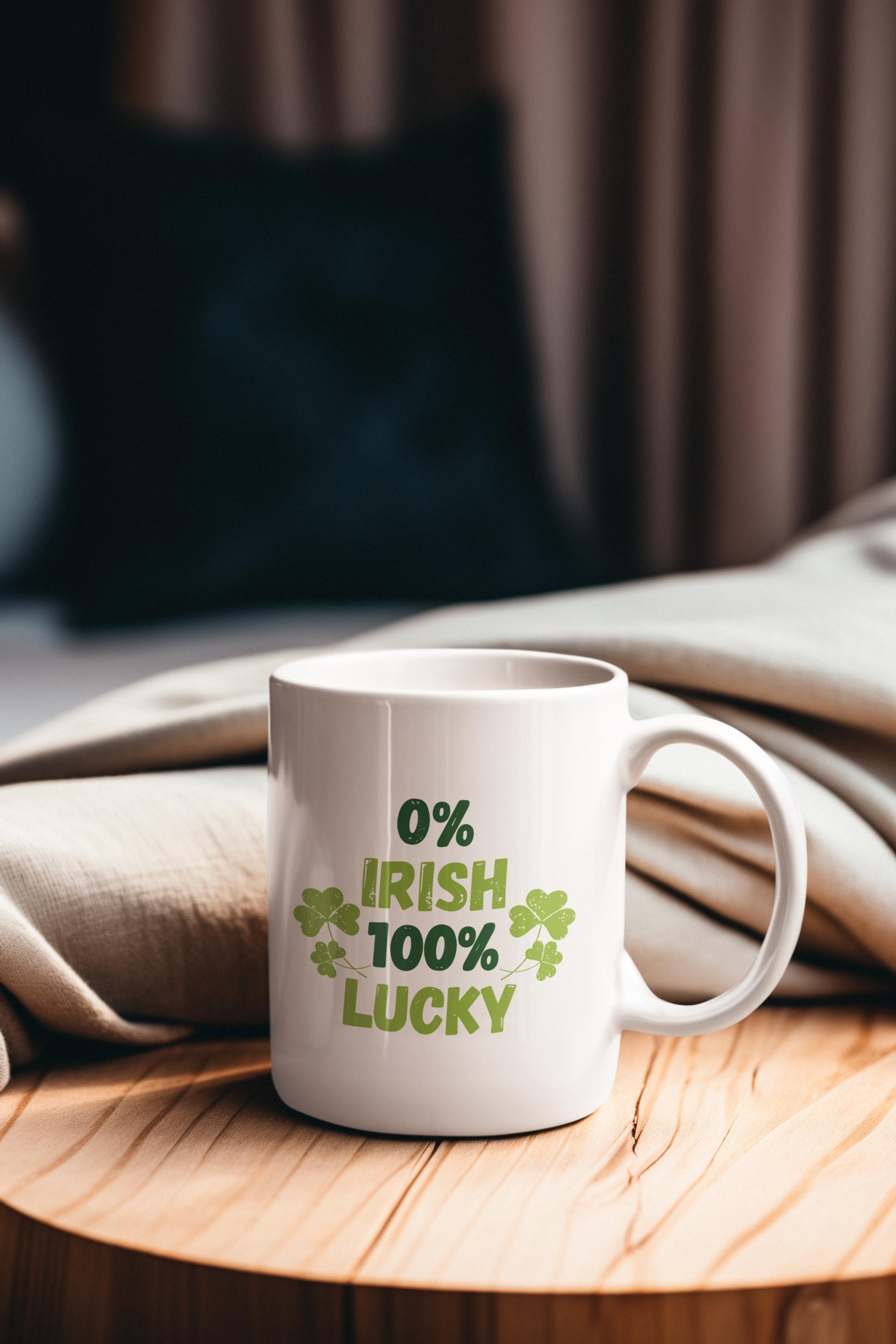 0% Irish 100 Lucky SVG, St. Patrick’s Day Shirt Design, Funny Shamrock SVG, funny st patricks svg,St Patrick's Day T-shirt Design