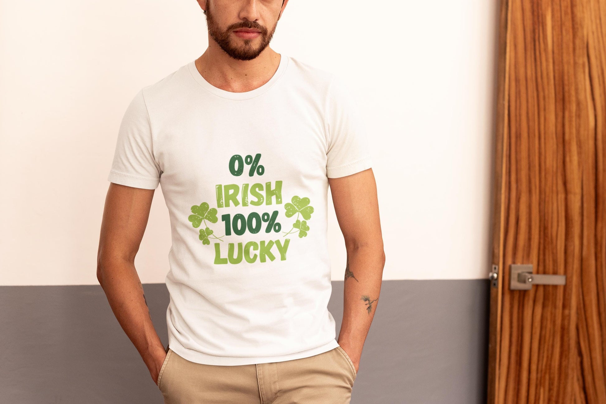 0% Irish 100 Lucky SVG, St. Patrick’s Day Shirt Design, Funny Shamrock SVG, funny st patricks svg,St Patrick's Day T-shirt Design