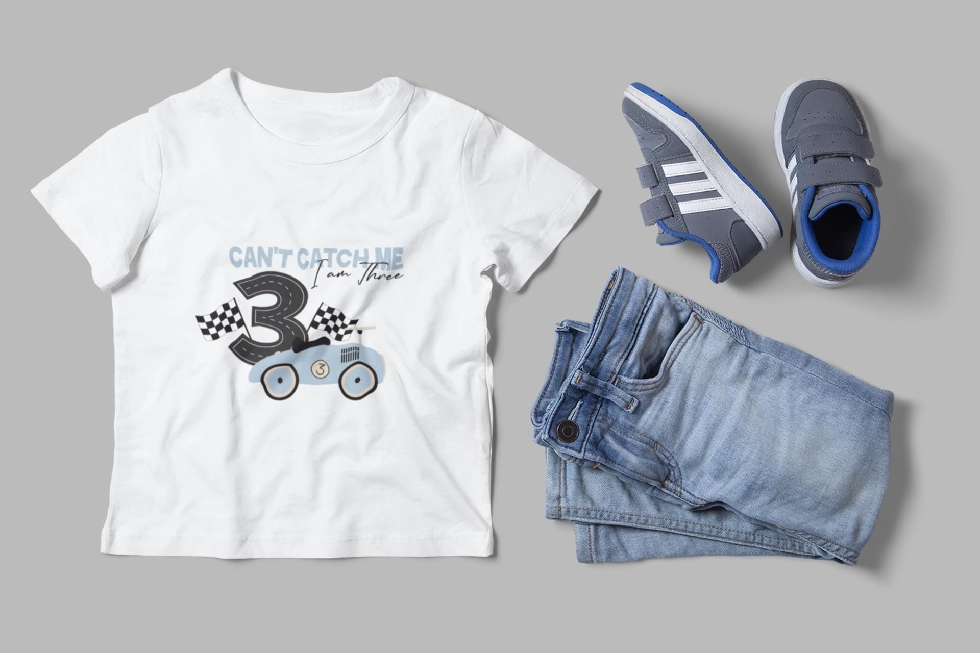 Pit Crew Racing Birthday Set SVG, Can&#39;t Catch Me, Age 3 - SVG, Race Car Decor Svg,3rd Birthday Svg Race Car, Third Birthday Svg